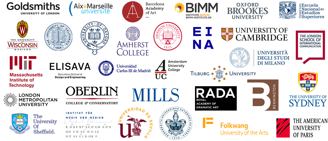 Composite image of dozens of renown universities common destinations of Brockwood Park School students